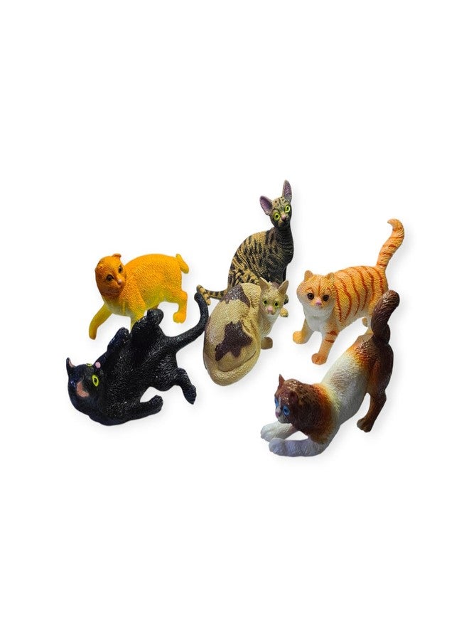 DIMAZO Small Kids Sea & Wild Animal Toys Sets for Fun, Educational, Spark Imagination and Learning (Multi Choice Sets) (Cats) 6pcs - Image 2